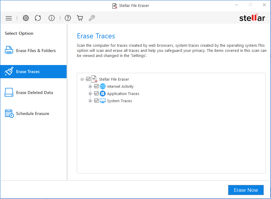 Stellar File Eraser - Erase Traces