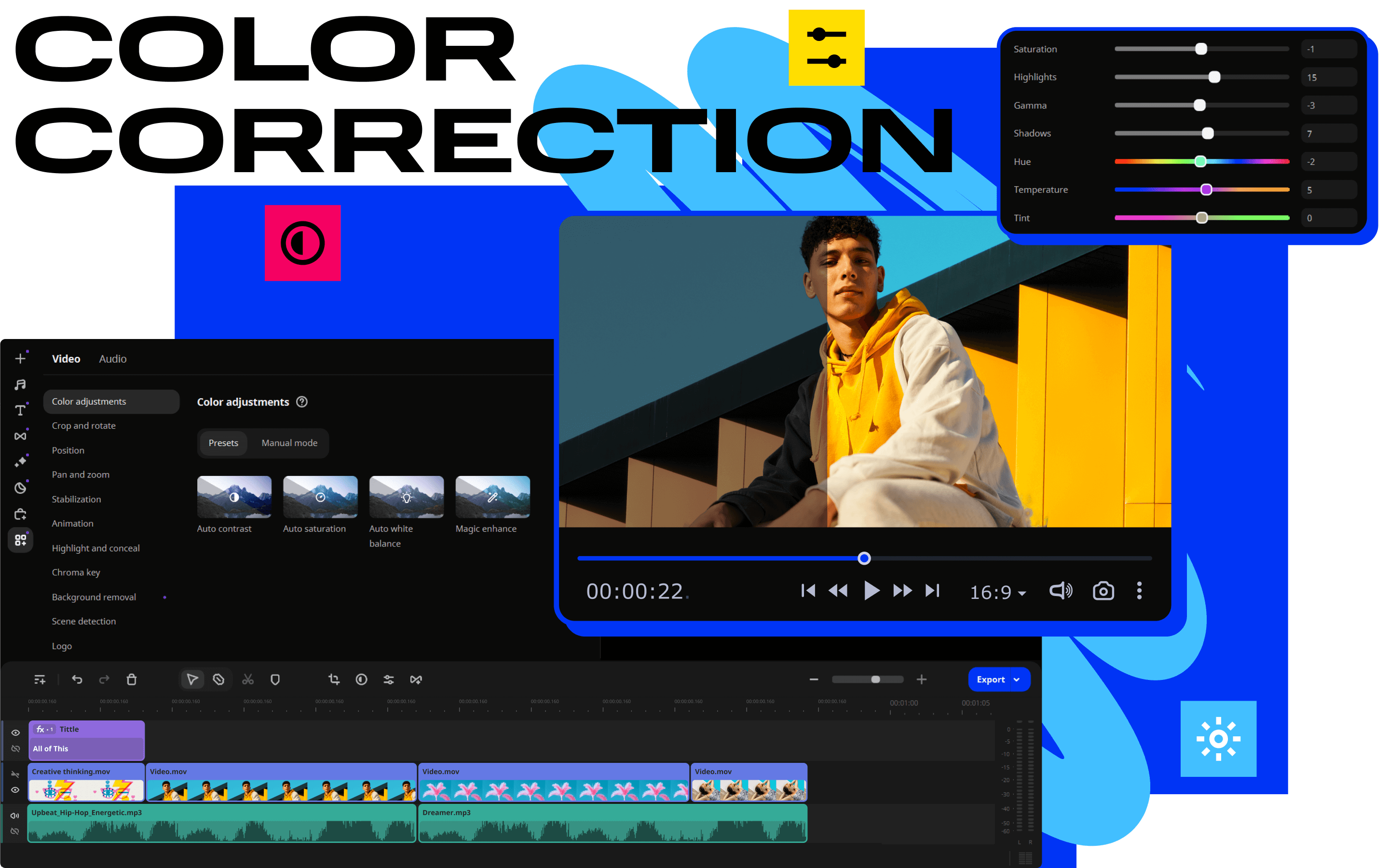 Movavi Video Editor 2024 - Correction 