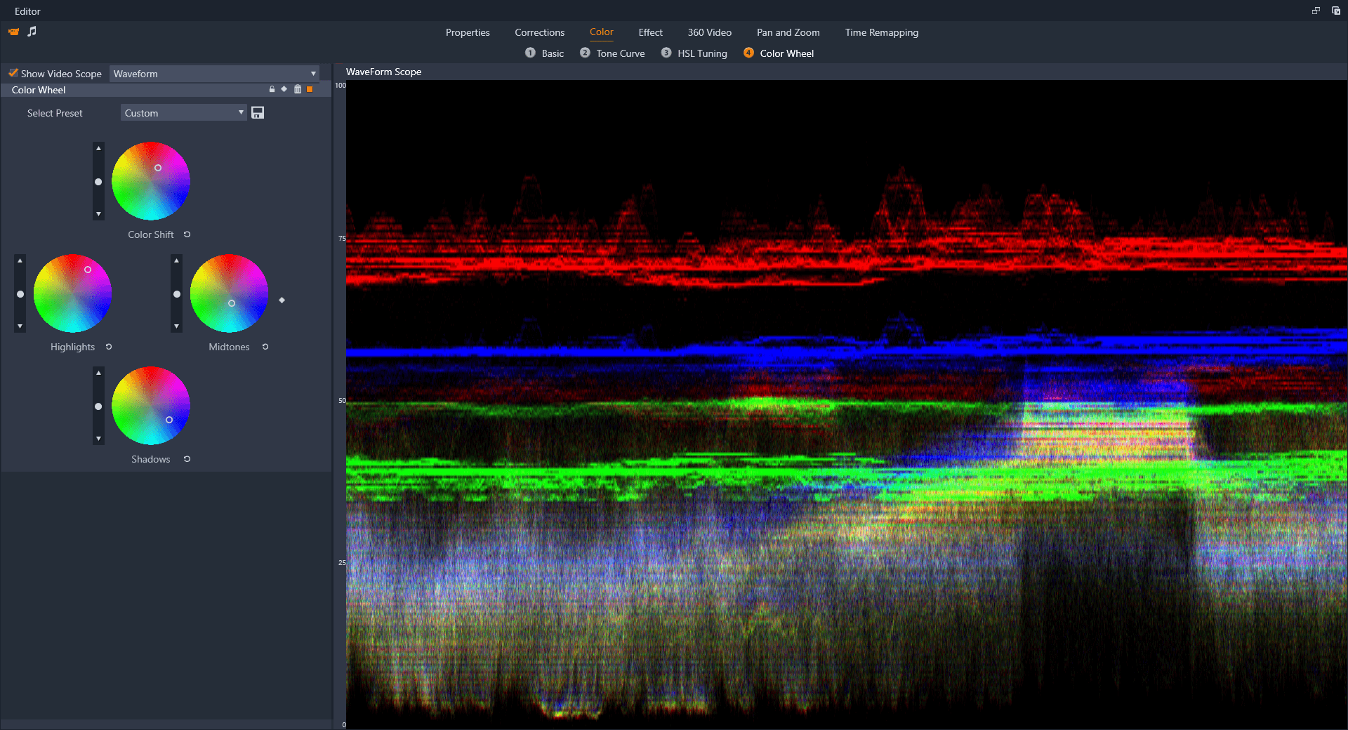 Pinnacle Studio 26 Ultimate - Color wheel