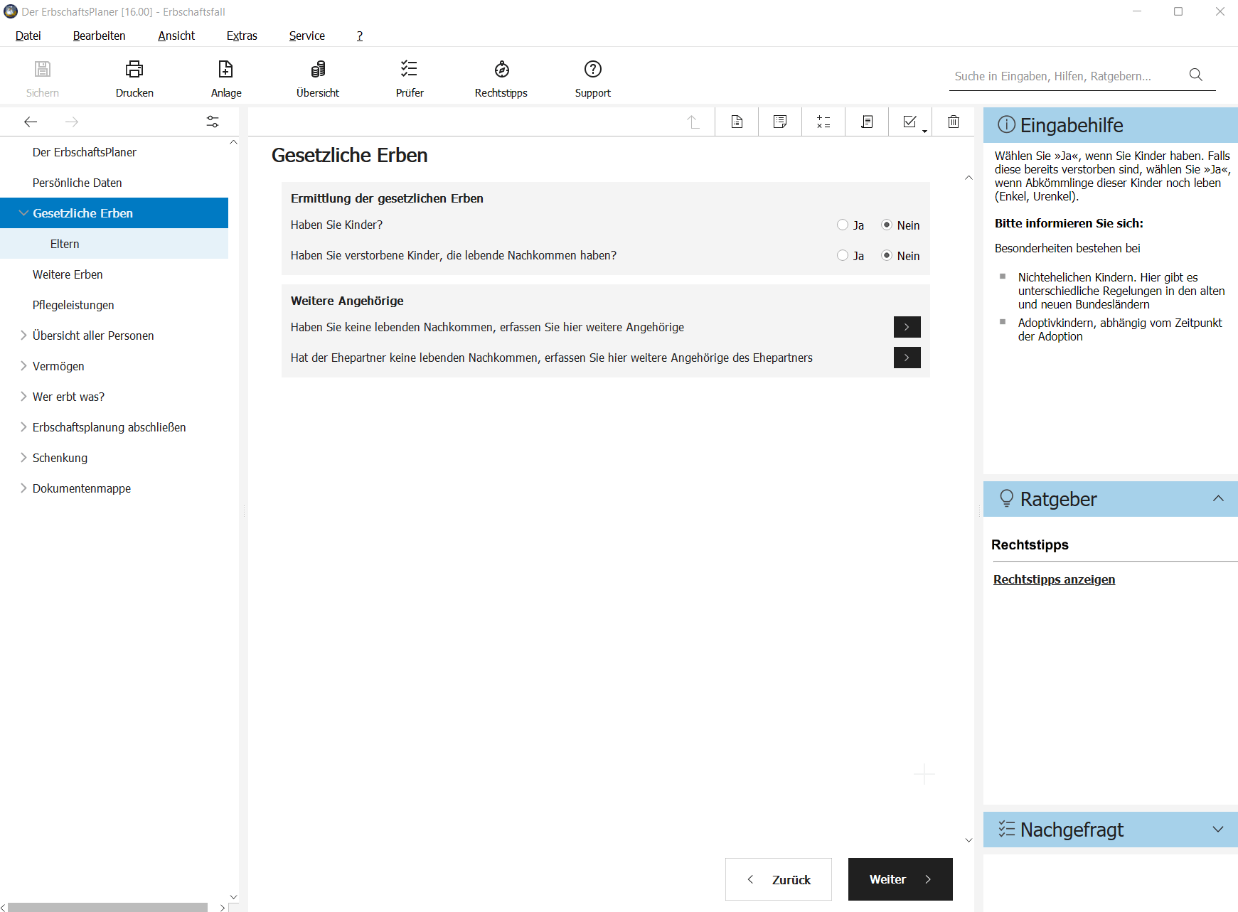  Erbschaftsplaner 2025 - Gesetzliche Erben 