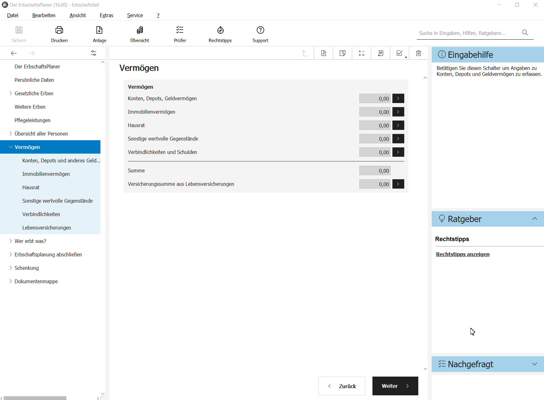  Erbschaftsplaner 2025 - Vermögen