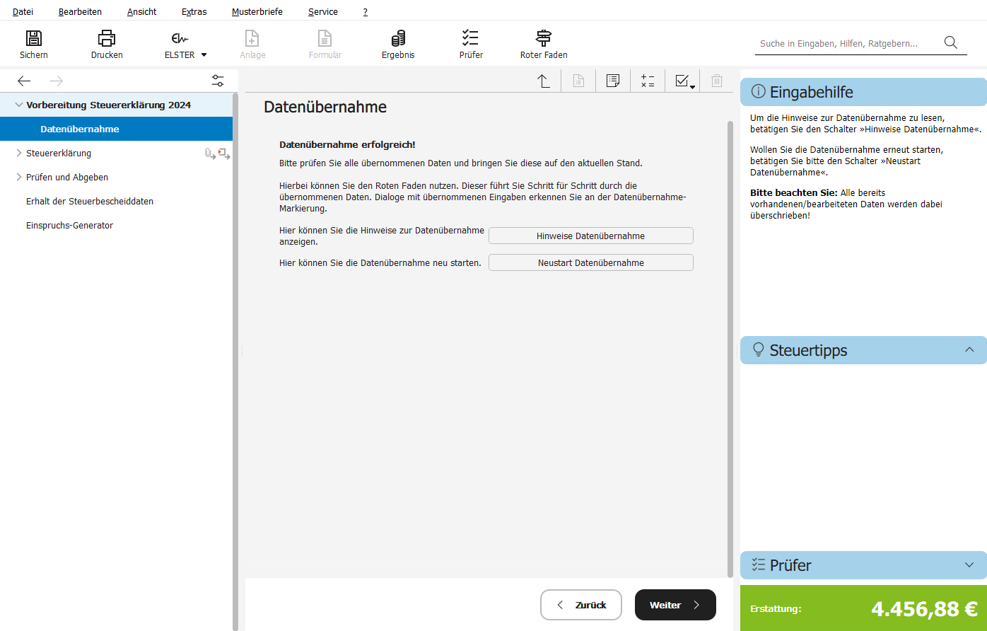 STEUEReasy 2025 - Datenübernahme 