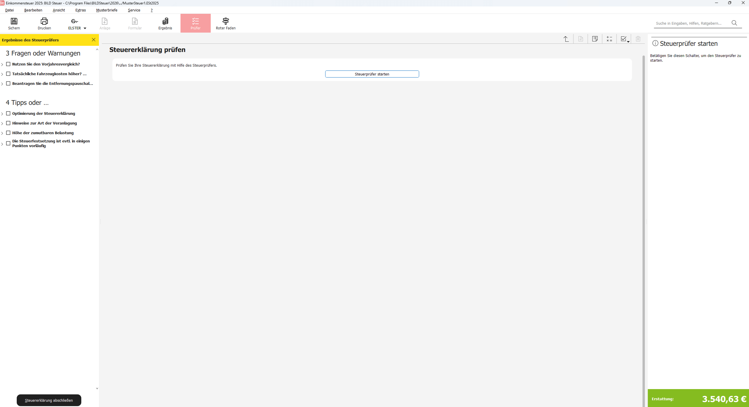 BILD Steuer 2026 - Prüfer