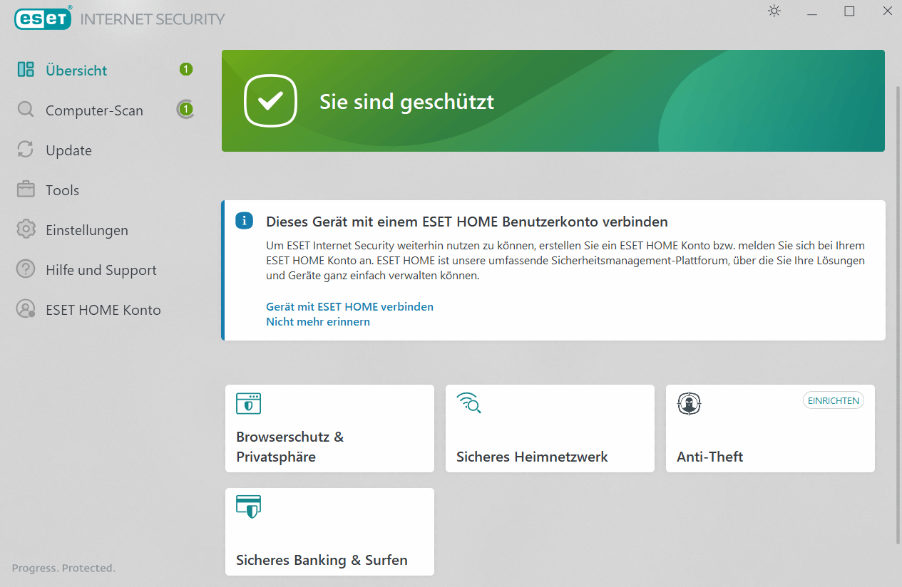 Screenshot - Startbildschirm