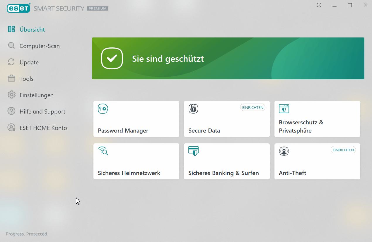 ESET Home Security Premium - Start Heller Modus 