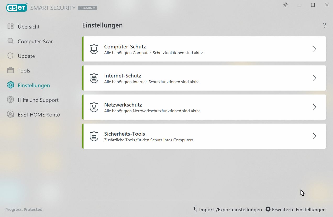 ESET Home Security Premium - Einstellungen 