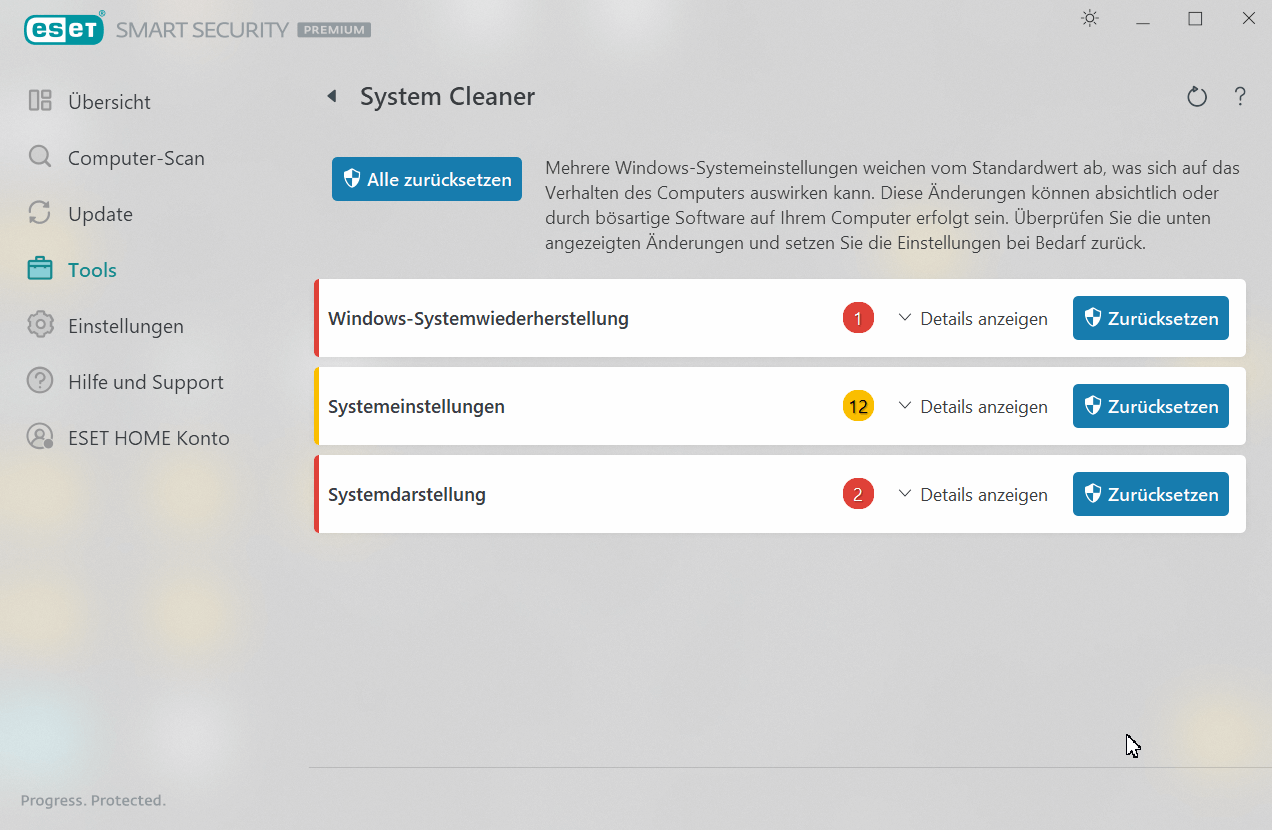 ESET Home Security Premium - System Cleaner 