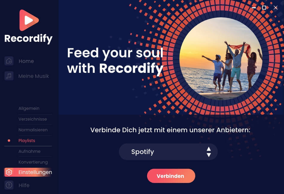 Abelssoft Recordify 2024 - Submenü