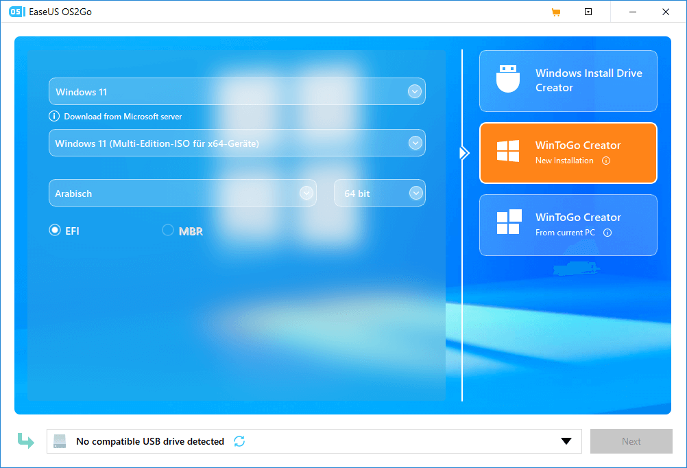 EaseUS OS2Go - Windows® 11
