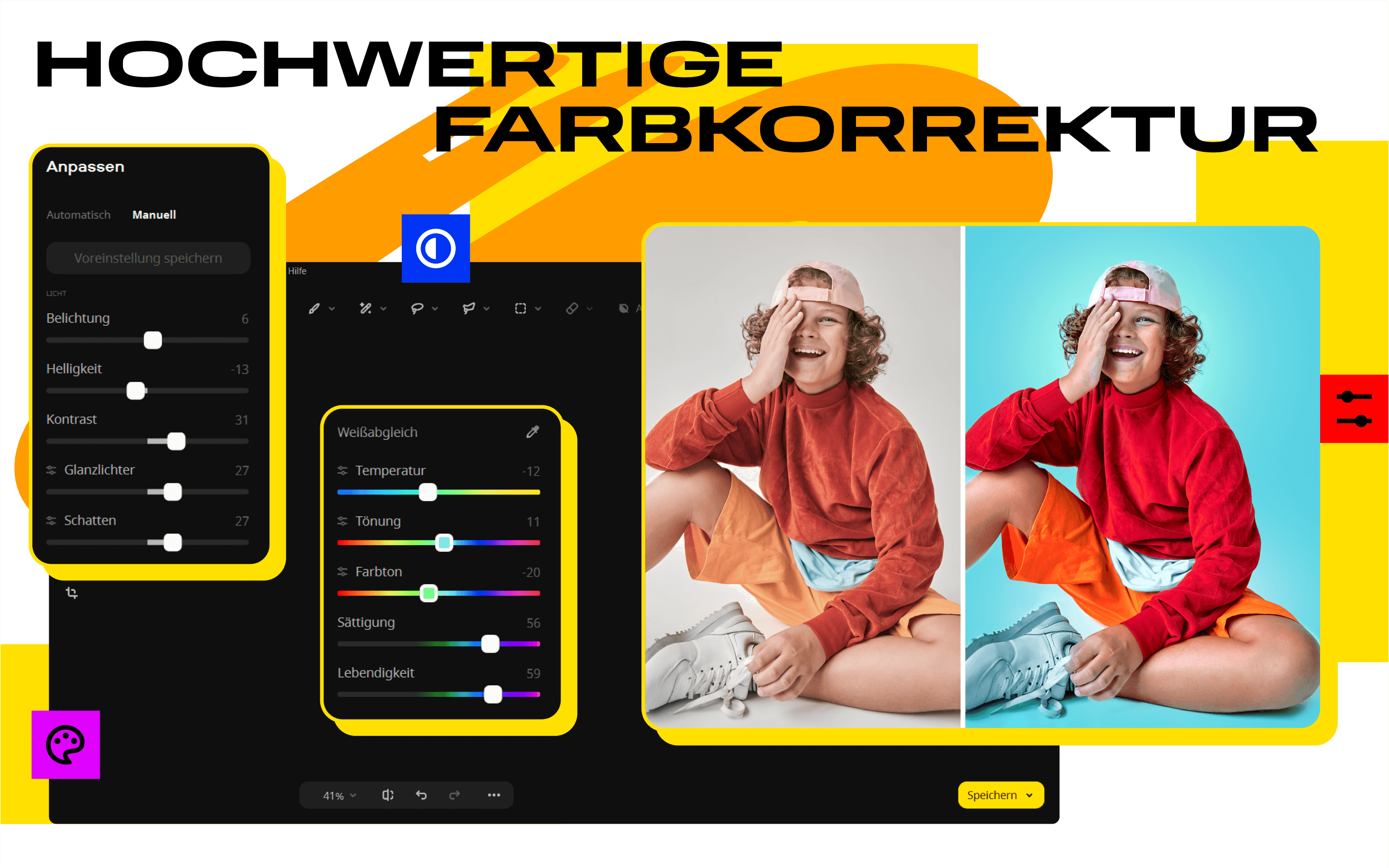 Movavi Photo Editor - Farbkorrektur 