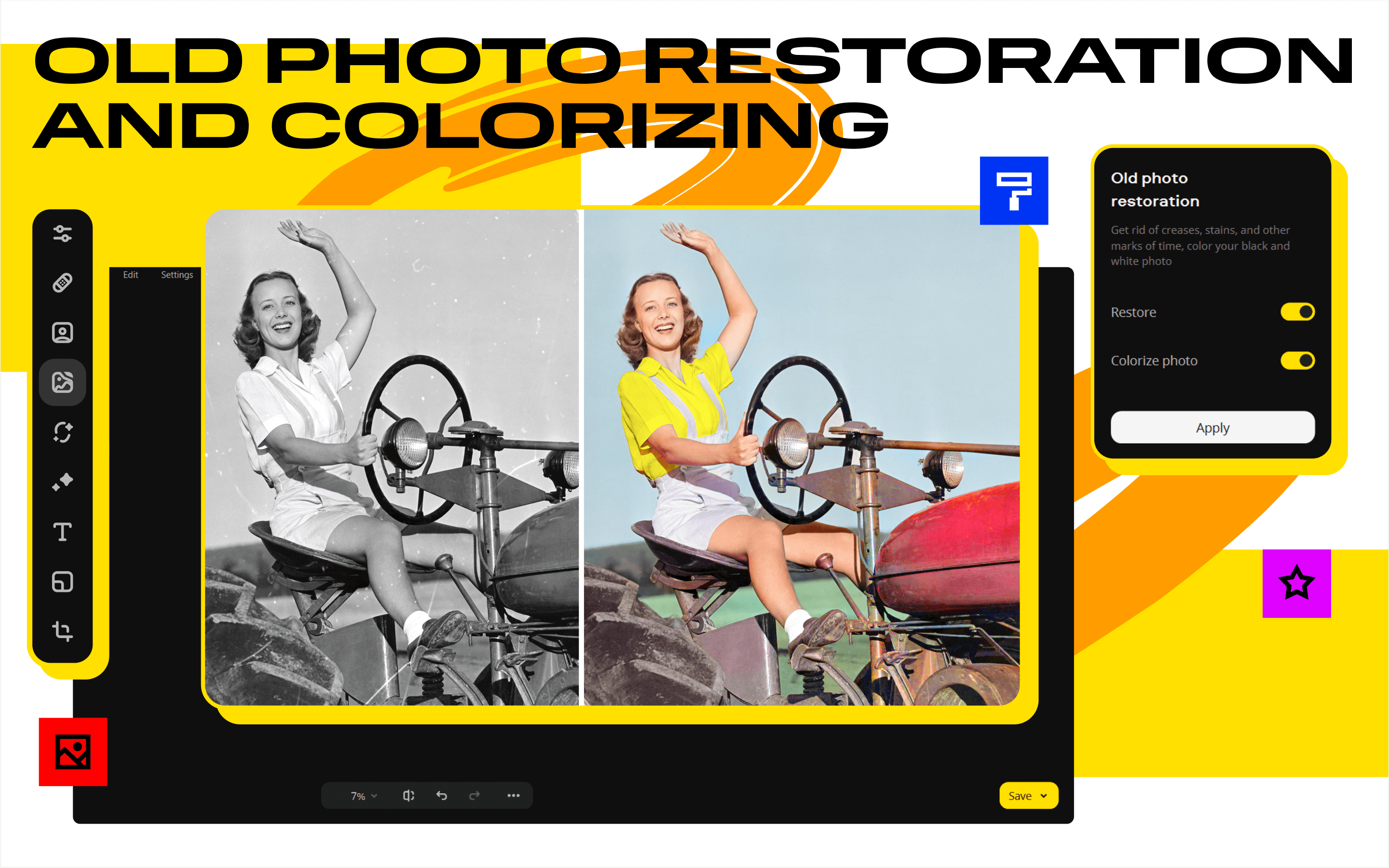 Movavi Photo Editor - Photo restoration 