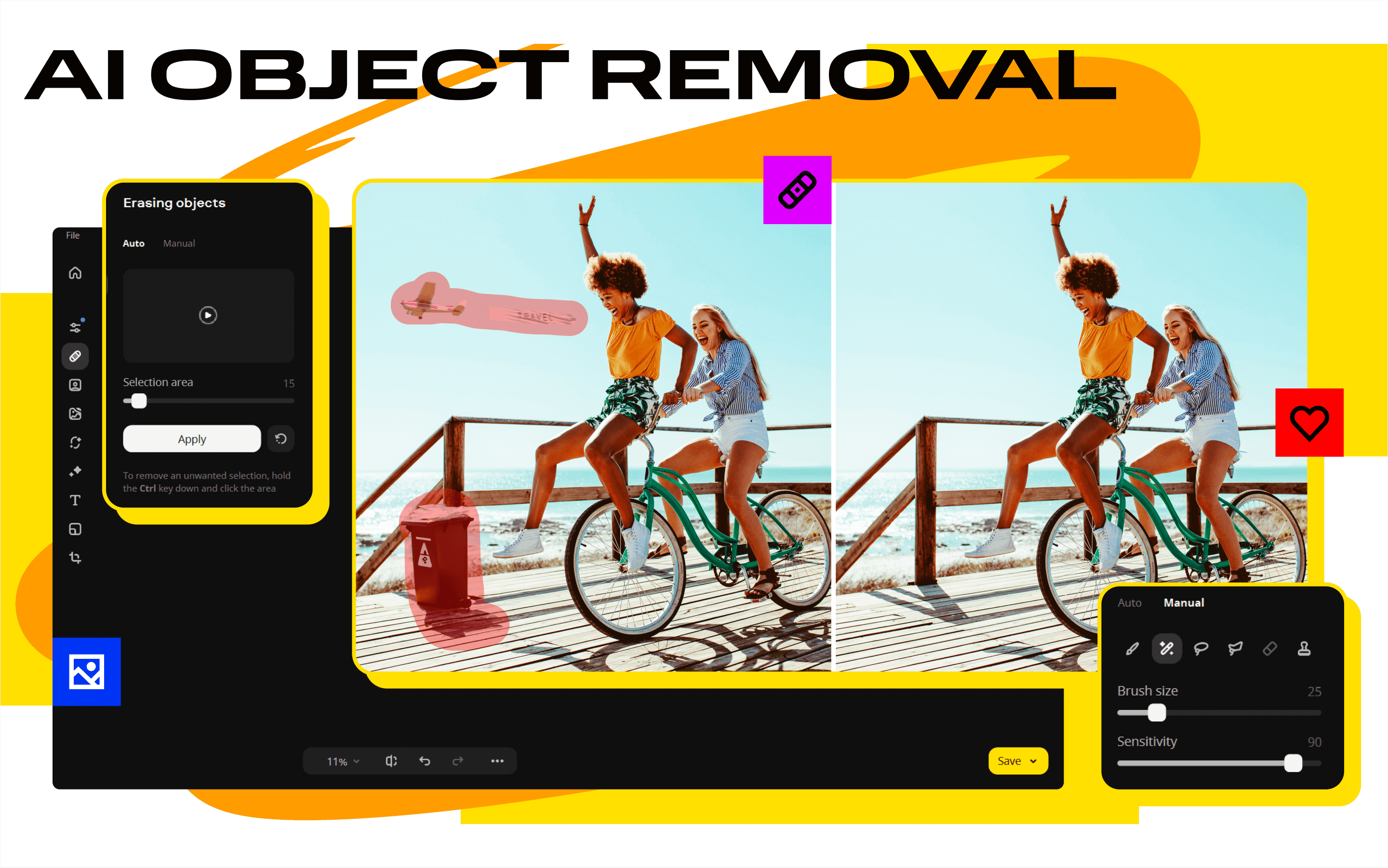 Movavi Photo Editor - AI object removal 