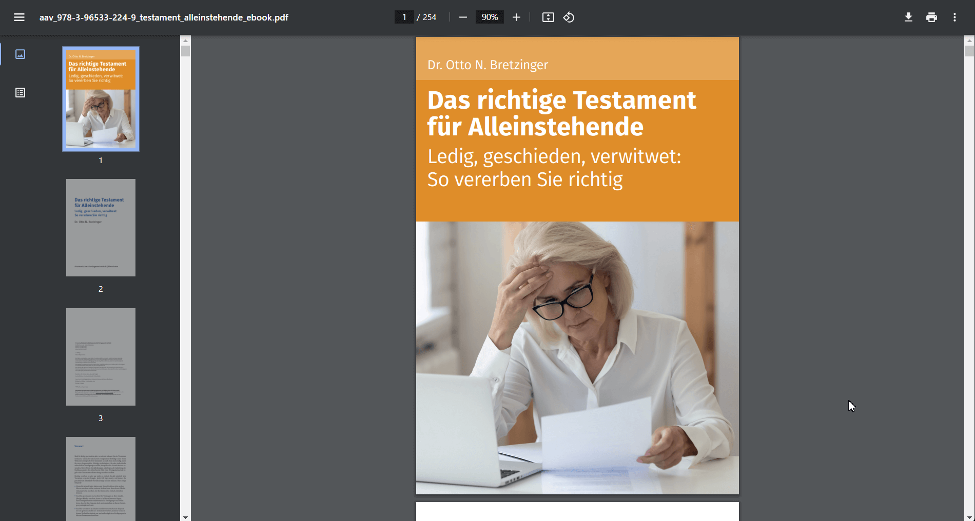 Testament Alleinstehende - ebook