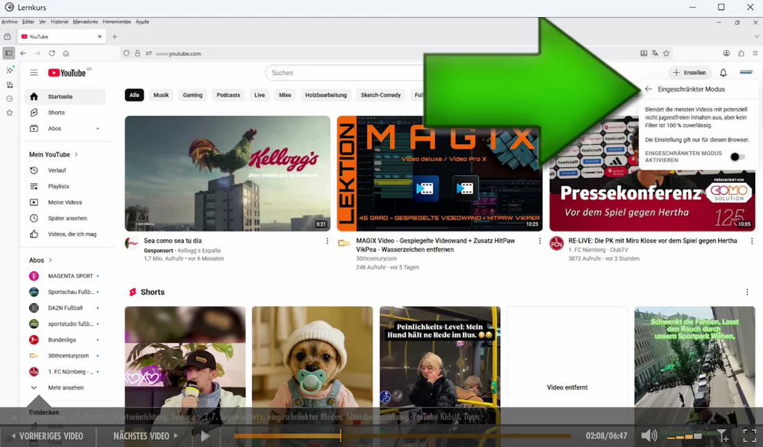YouTube Video Lernkurs Kompendium
