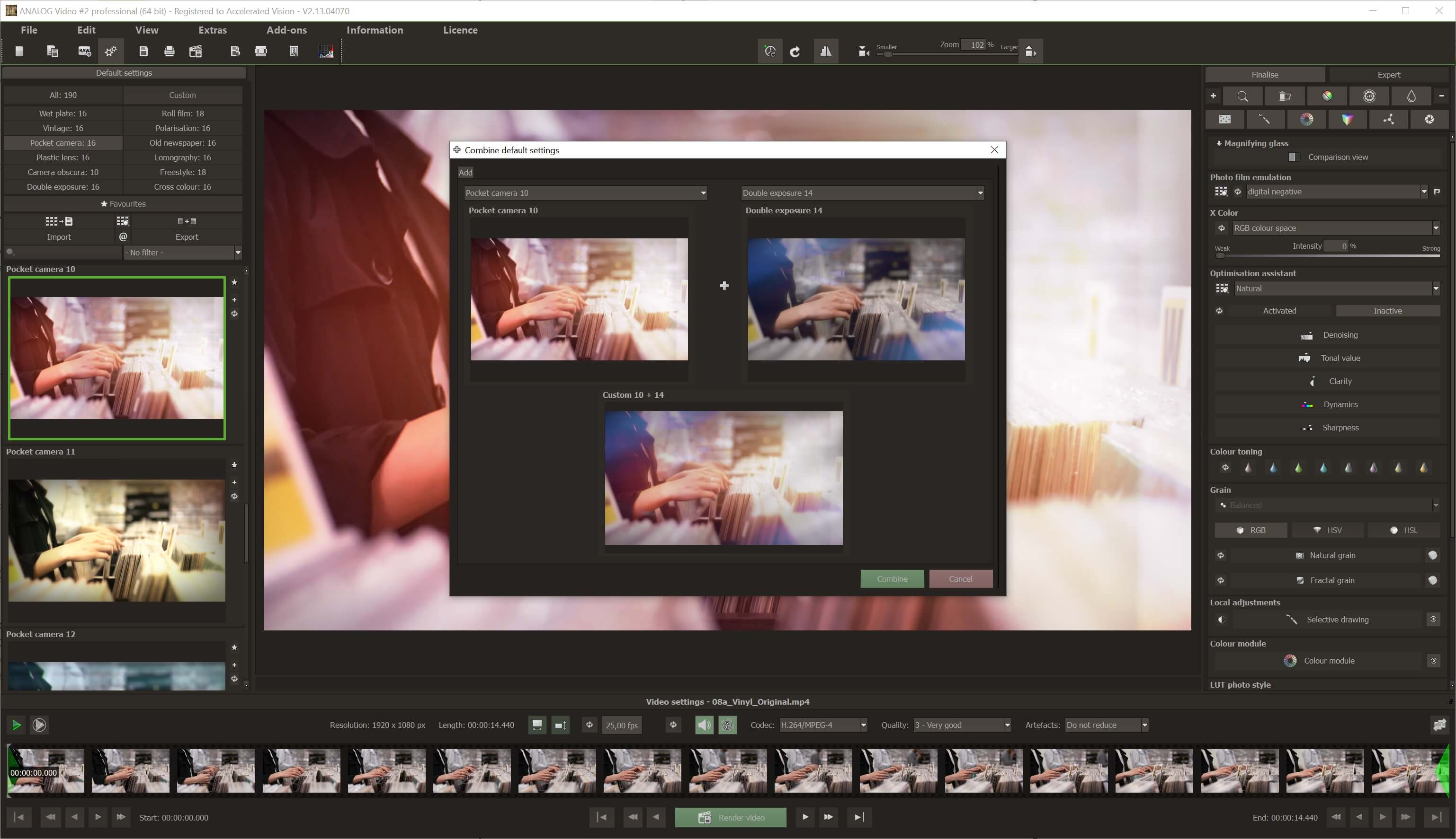 ANALOG Video #2 professional - Preset combiner