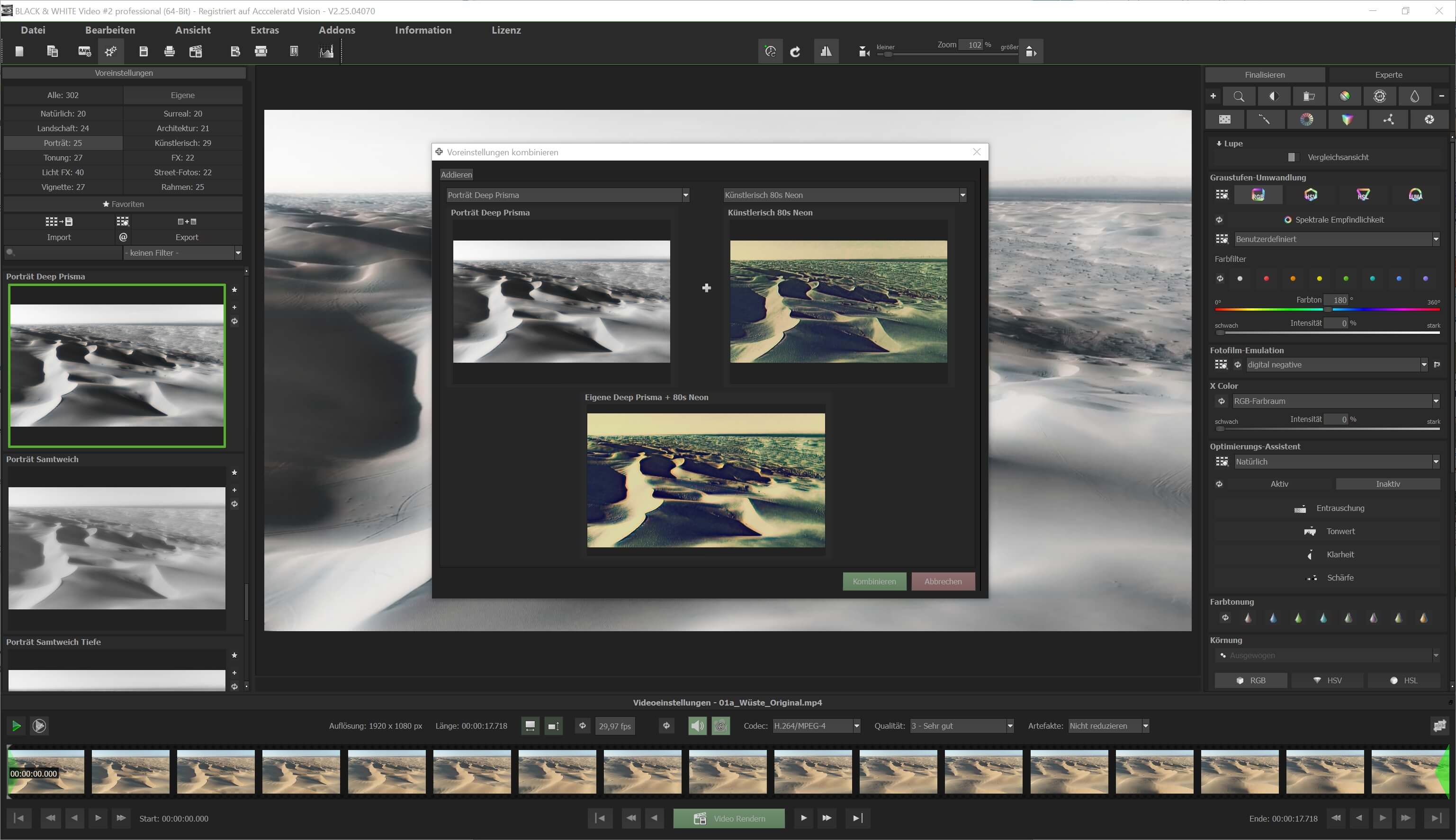 BLACK & WHITE Video #2 - Voreinstellungen 