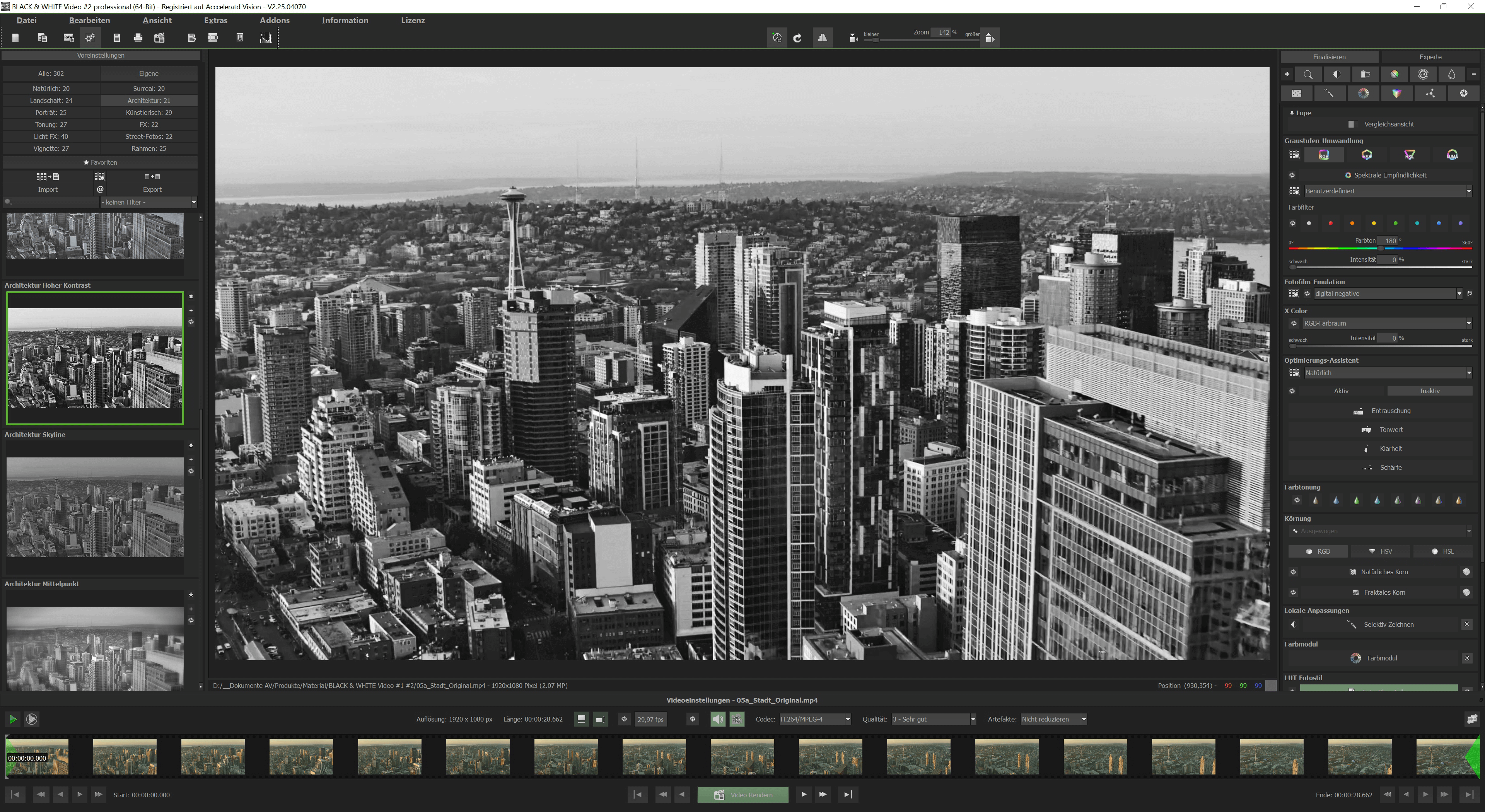 BLACK & WHITE Video #2 professional - Start