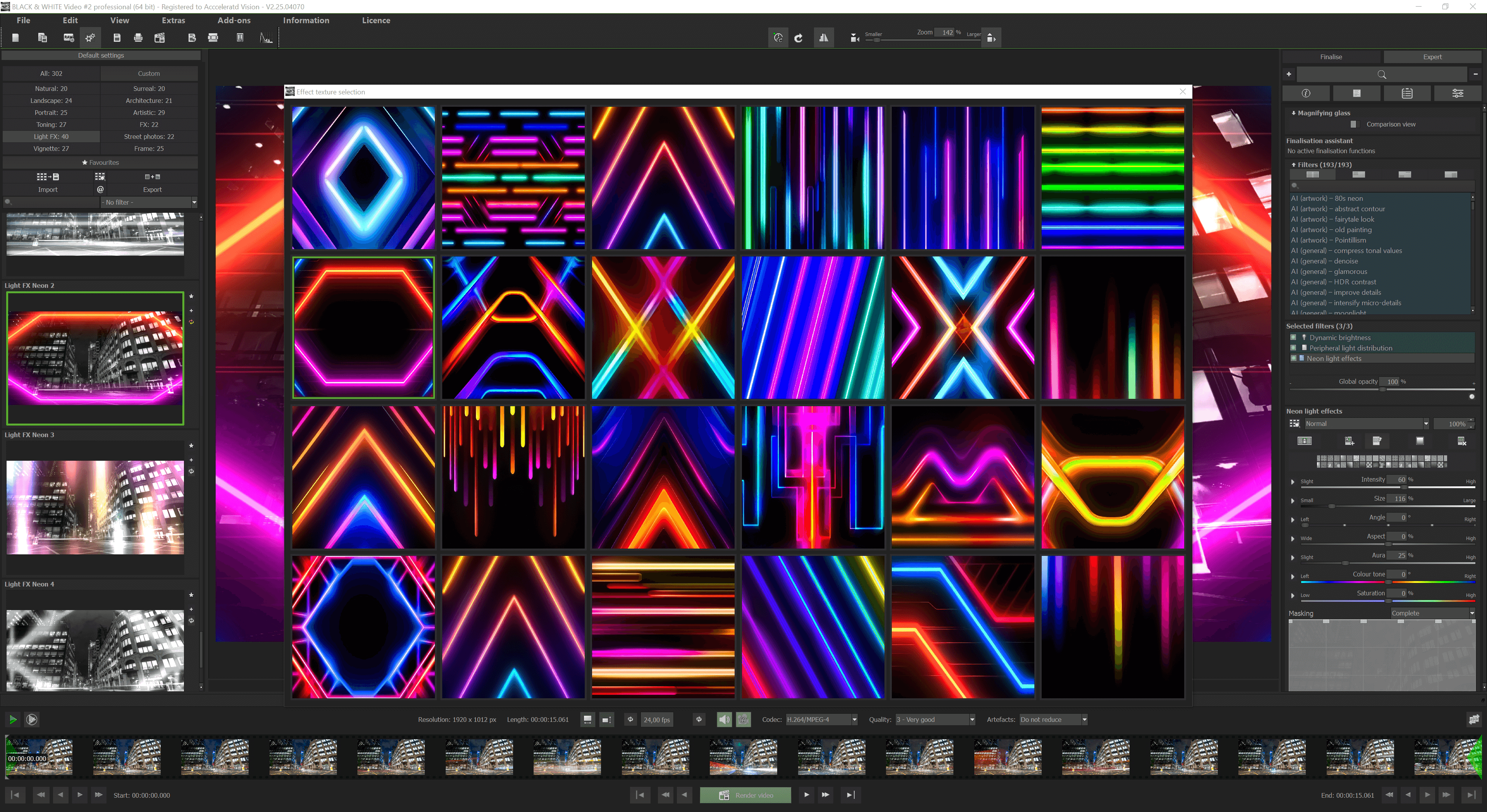 BLACK & WHITE Video #2 professional - Expert mode