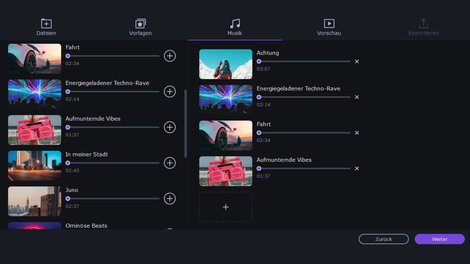 Movavi Slideshow Maker 2025 - Musik 