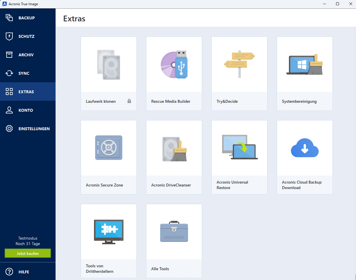 Acronis True Image 2025 - Extras D