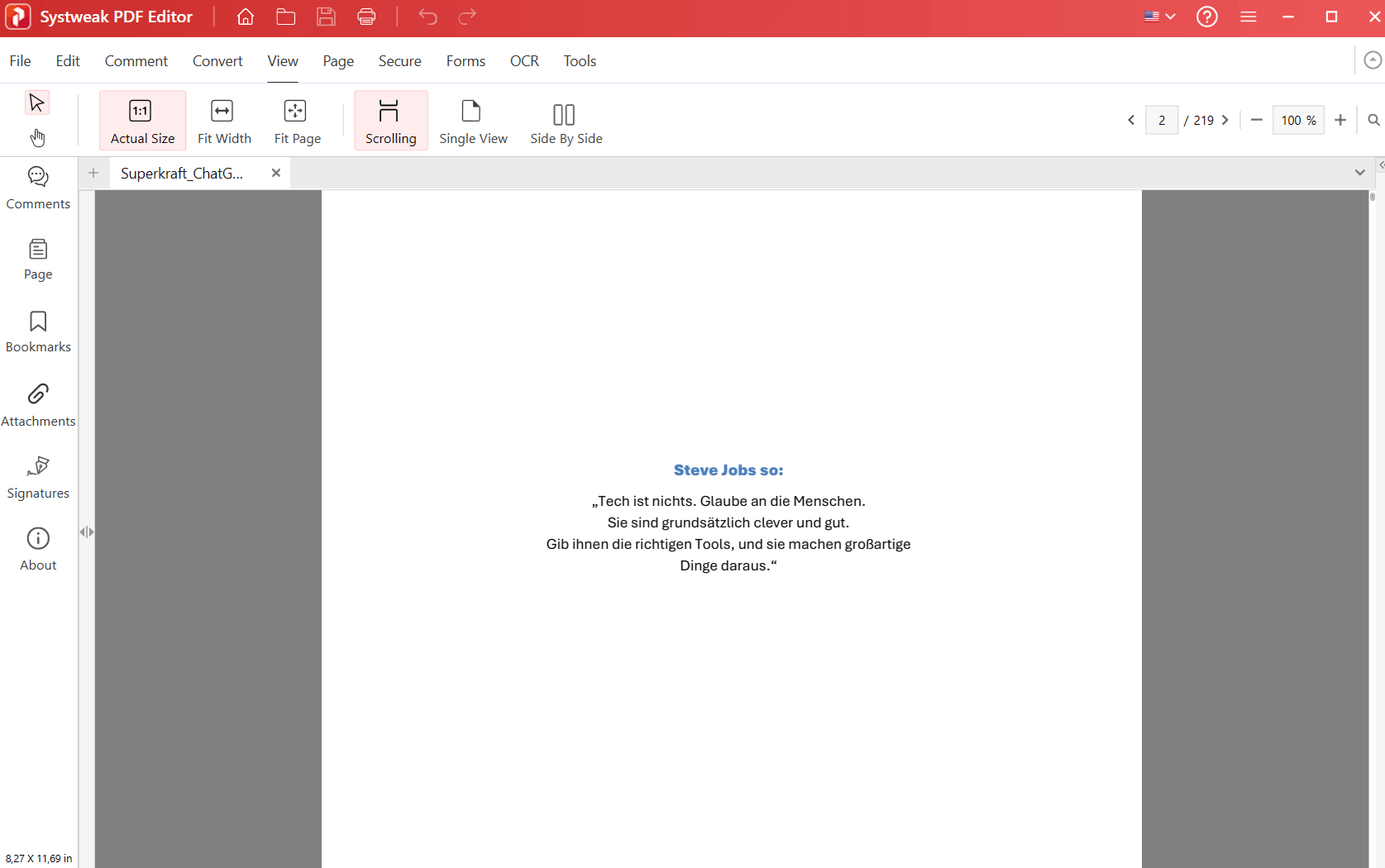 Systweak PDF Editor Pro - Work