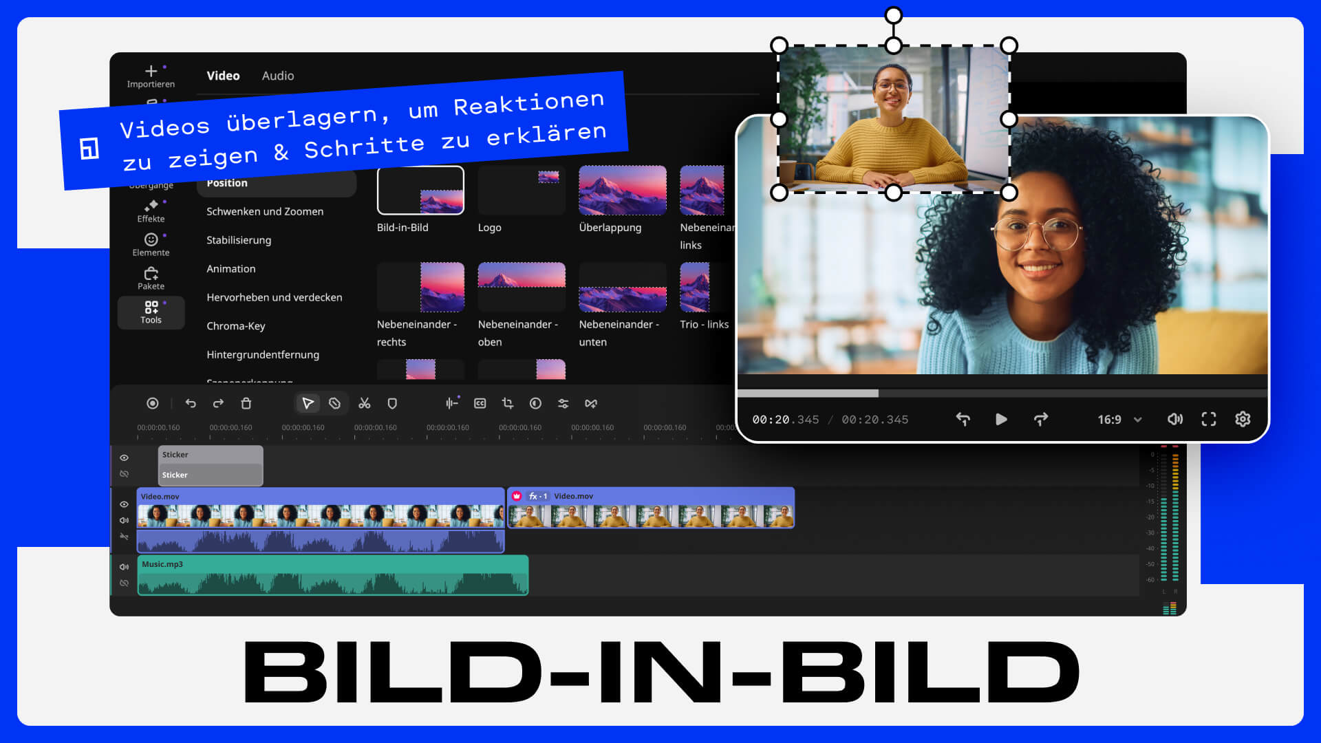 Movavi Video Editor 2026 - Bild-in-Bild