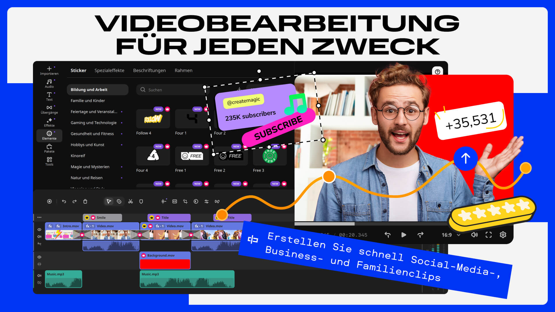 Movavi Video Editor 2026 - Für jeden Zweck