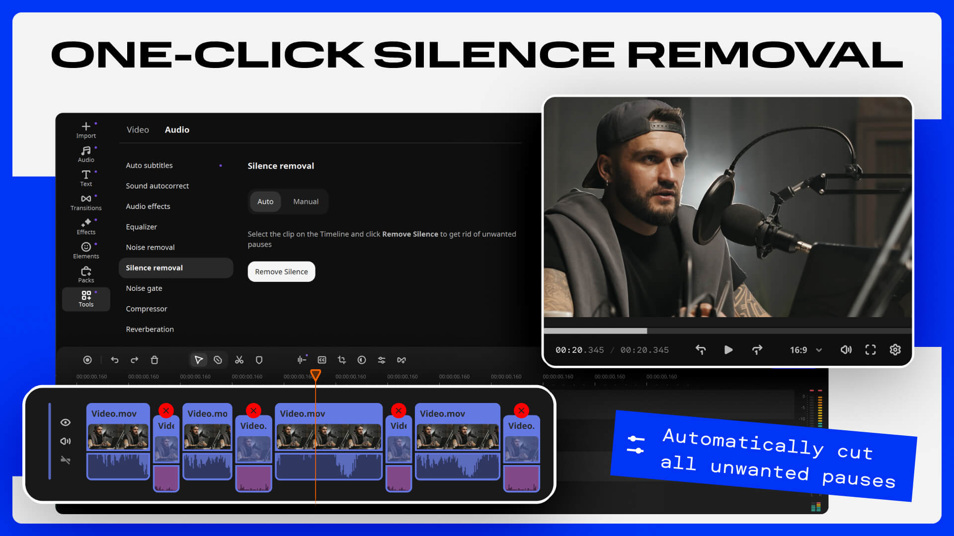 Movavi Video Editor 2026 - Silence Removal