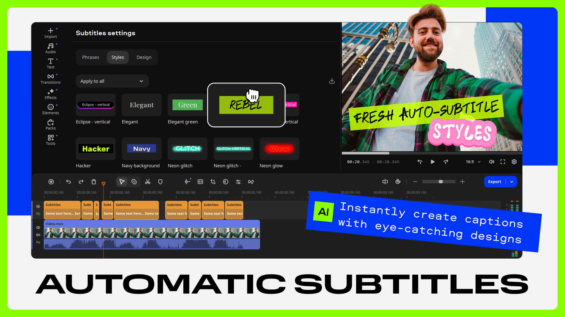Movavi Video Editor 2026 - Subtitles