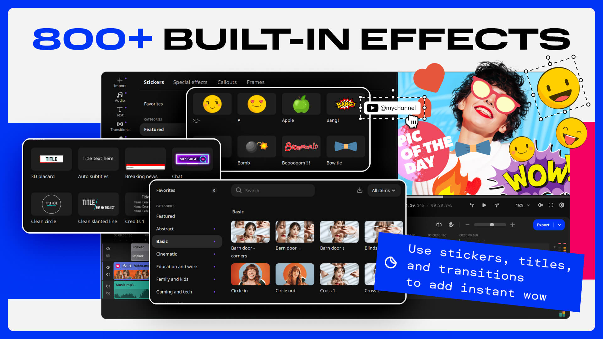 Movavi Video Editor 2026 - Built in Effects