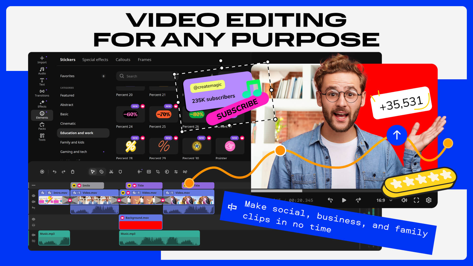 Movavi Video Editor 2026 - Video Editing