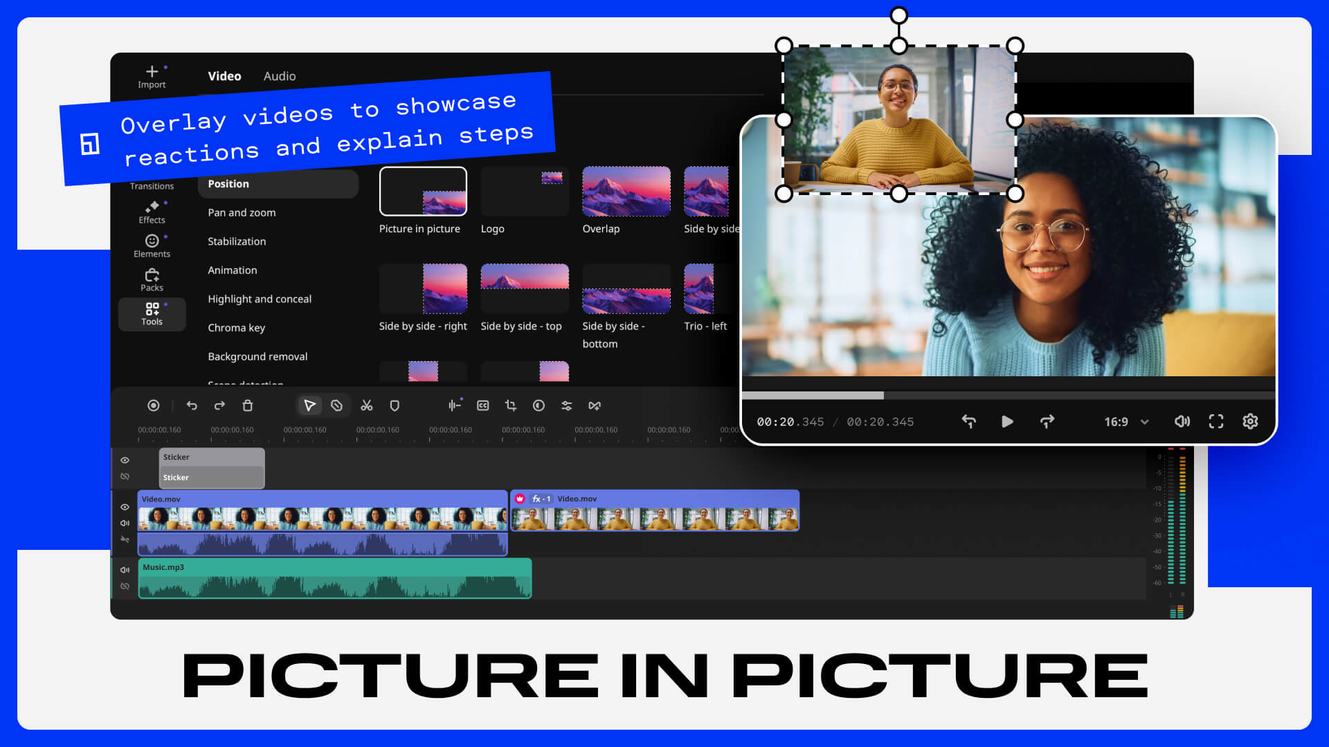 Movavi Video Editor 2026 - Picture-in-Picture