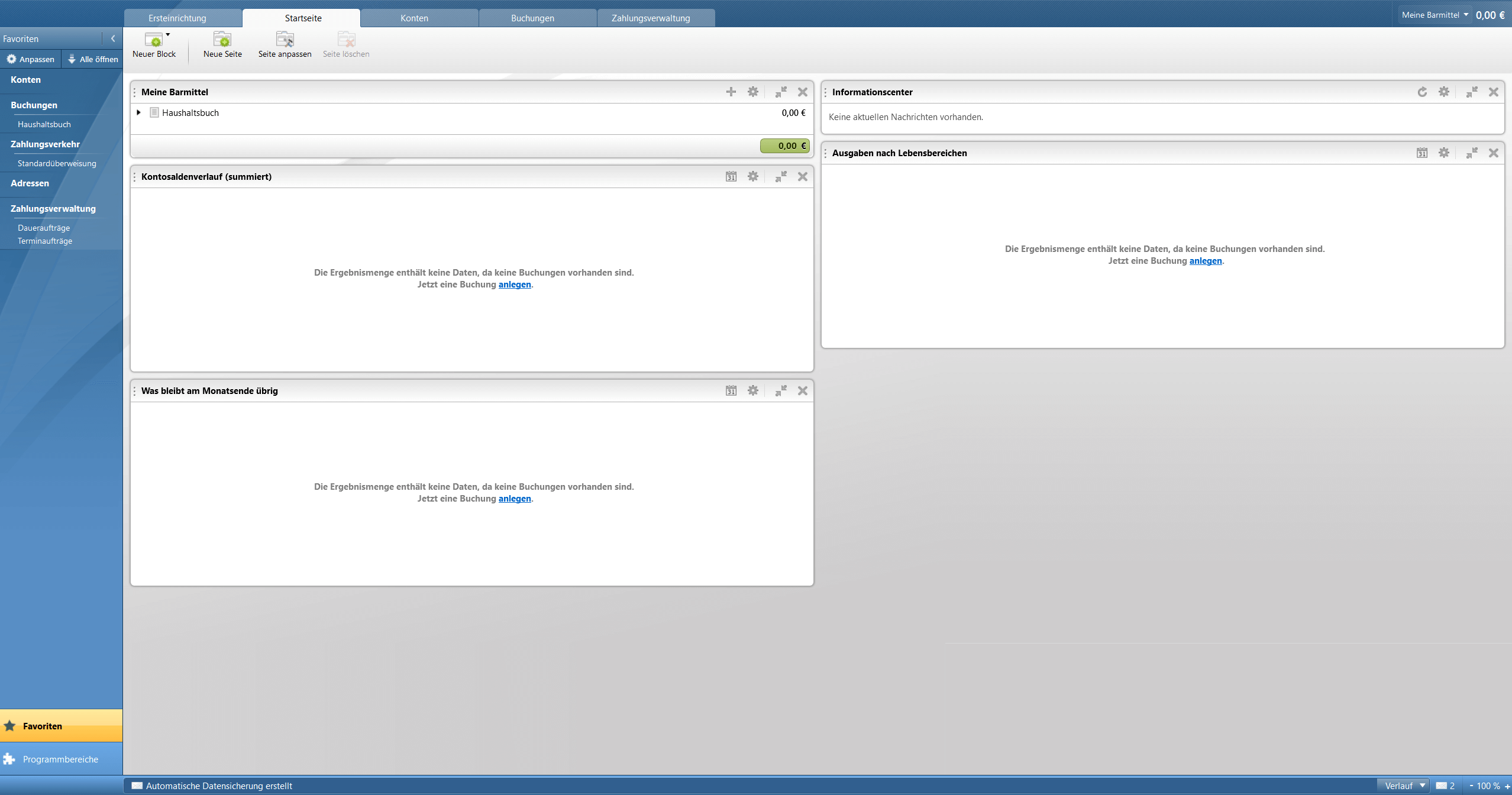 WISO Haushaltsbuch 2026 - Startseite