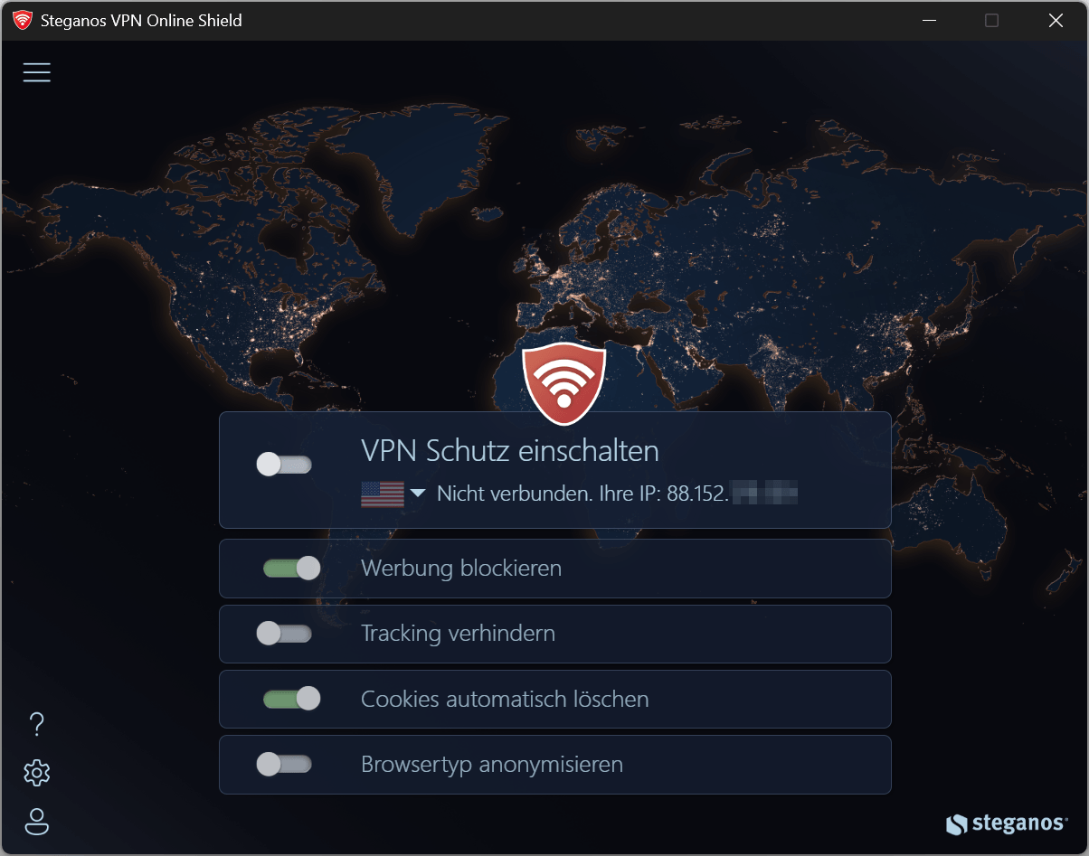 VPN Online Shield - Dunkel inaktiv