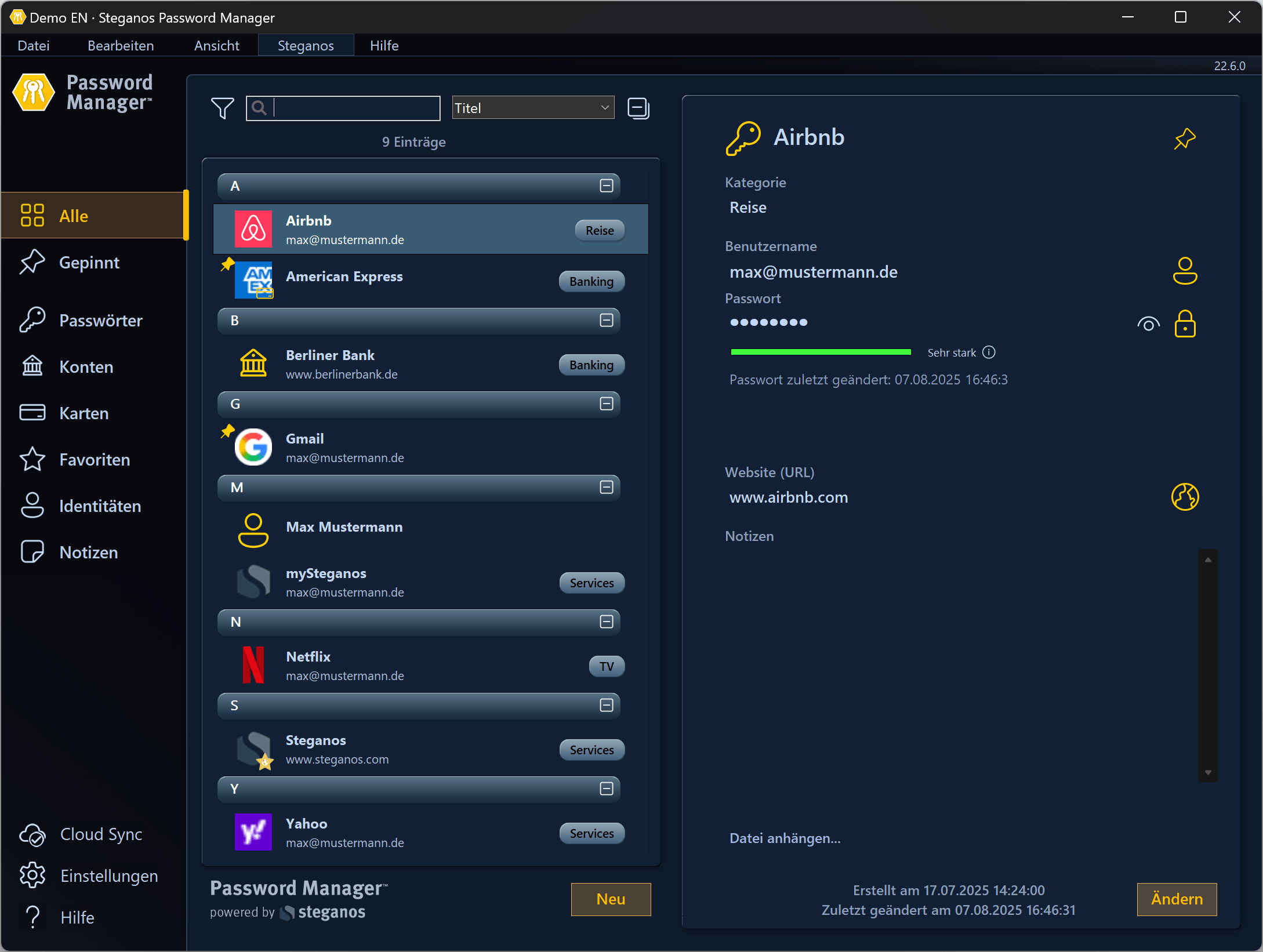 Privacy Suite - Passwort-Manager Dark