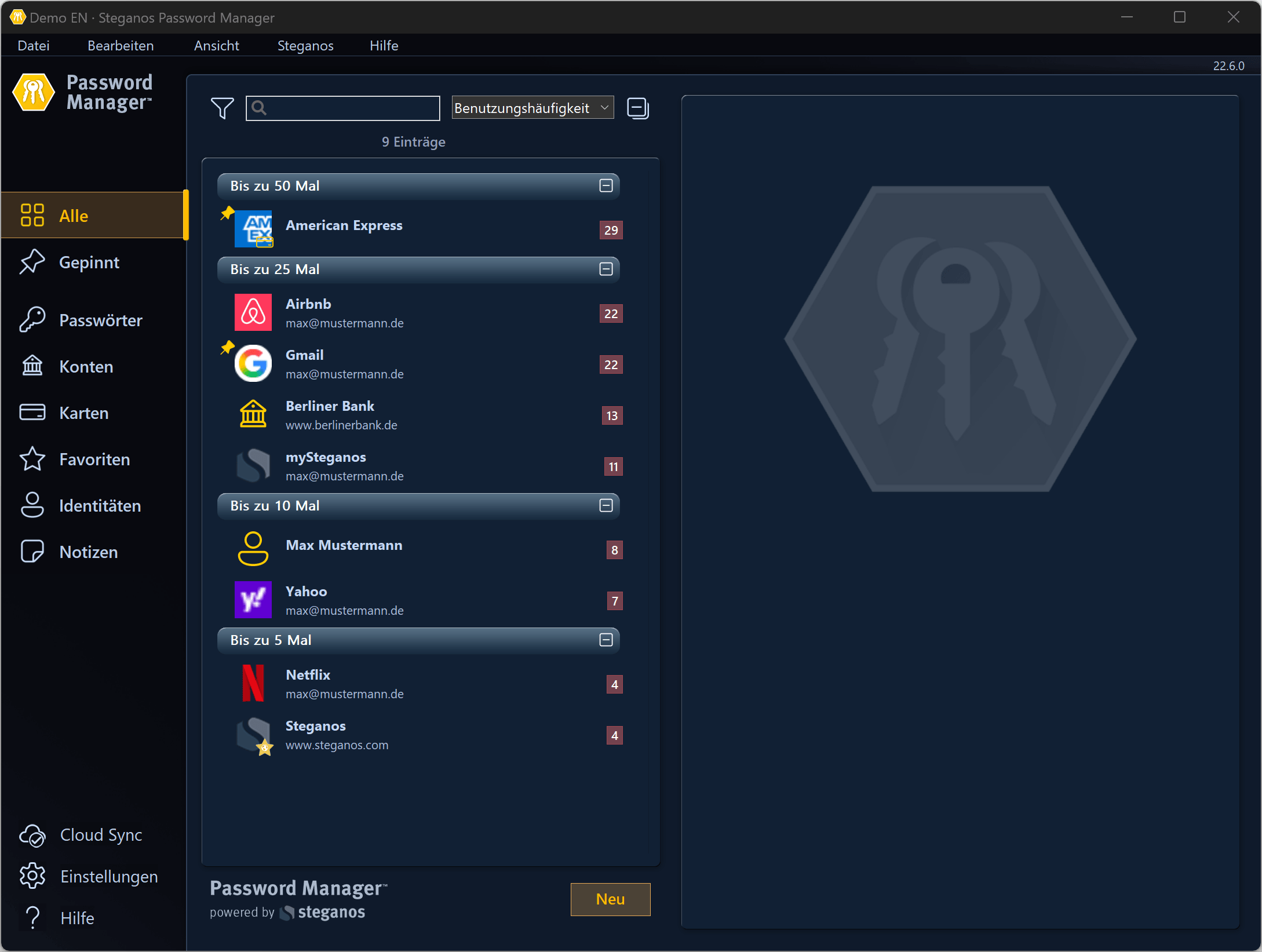 Privacy Suite - Dtatistiken