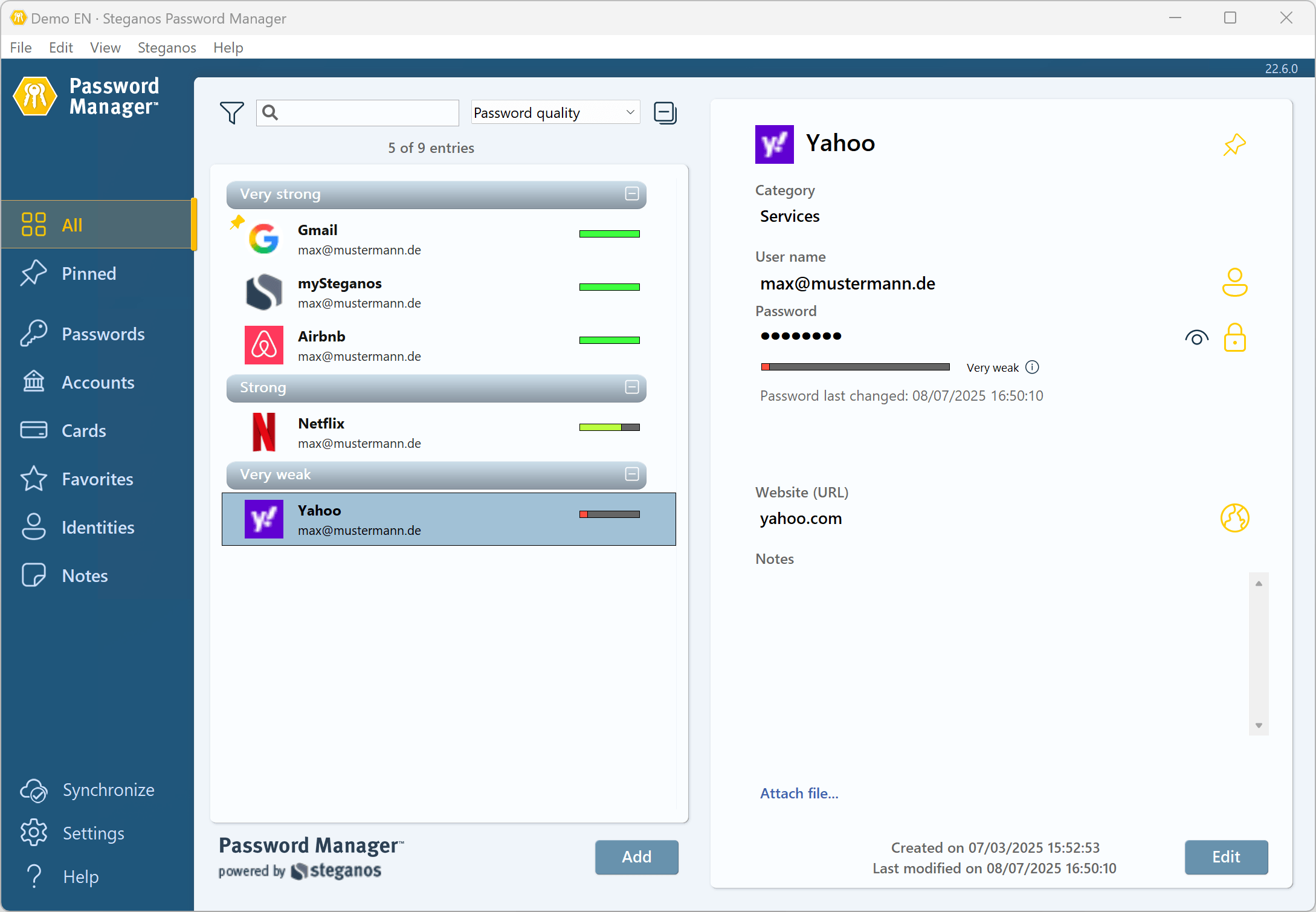 Passwort-Manager - Start light