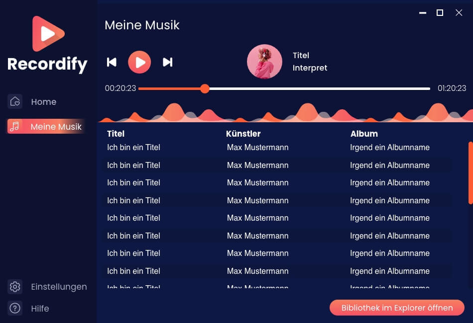 Recordify 2025 - Meine Musik 