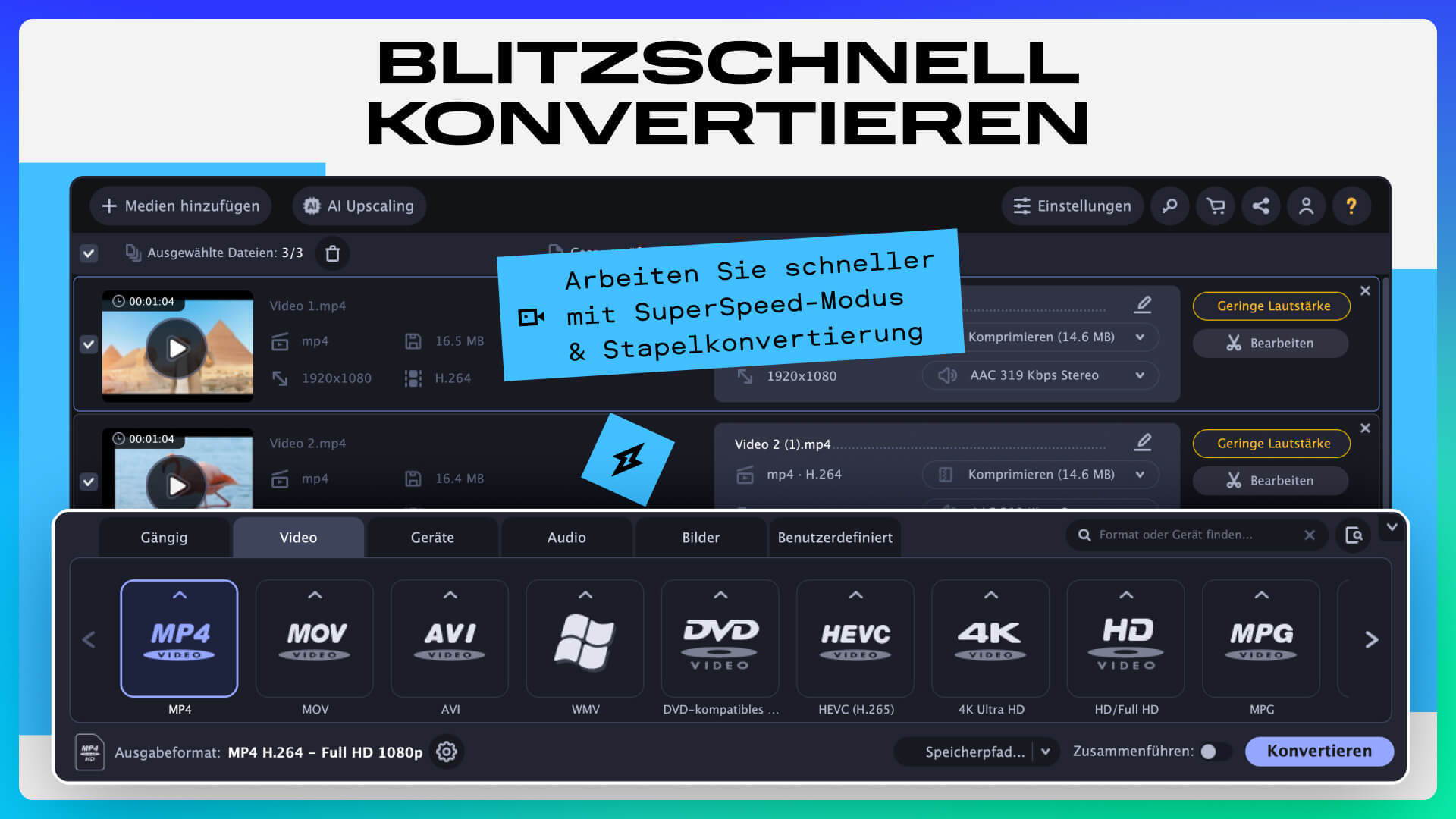 Movavi Video Suite 2026 - Schnelles Konvertieren