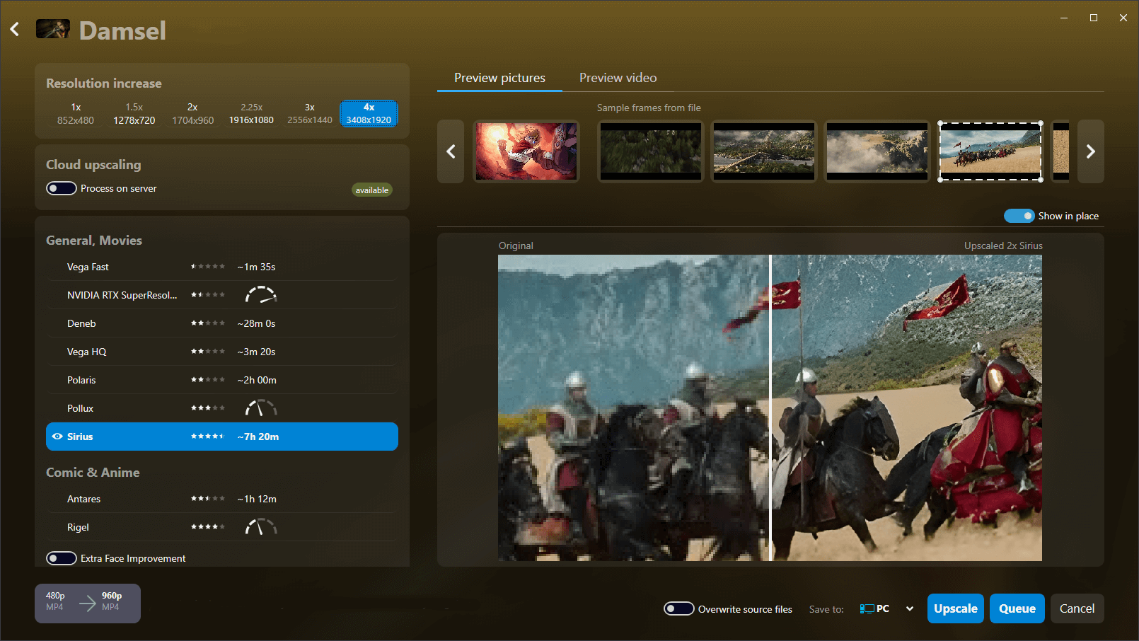 Audials Vision 2025 - Upscale video 