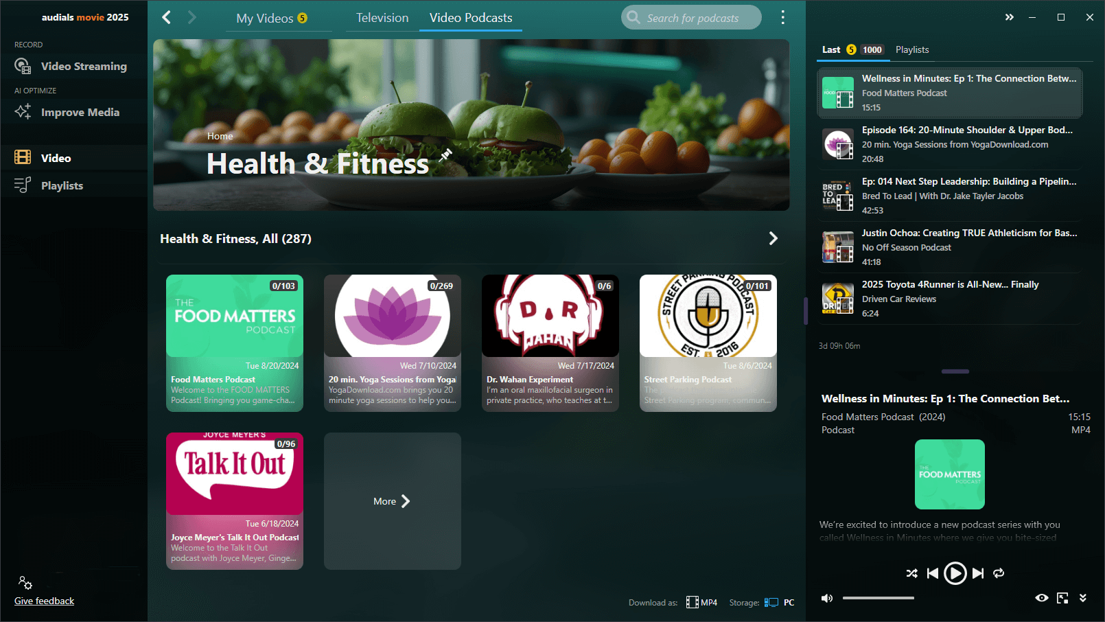 Audials Movie 2025 - Video podcast 