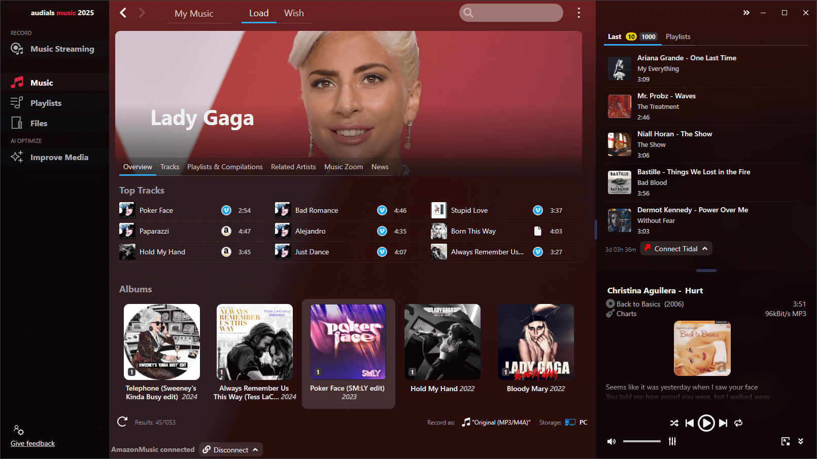 Audials Music 2025 - Load artist