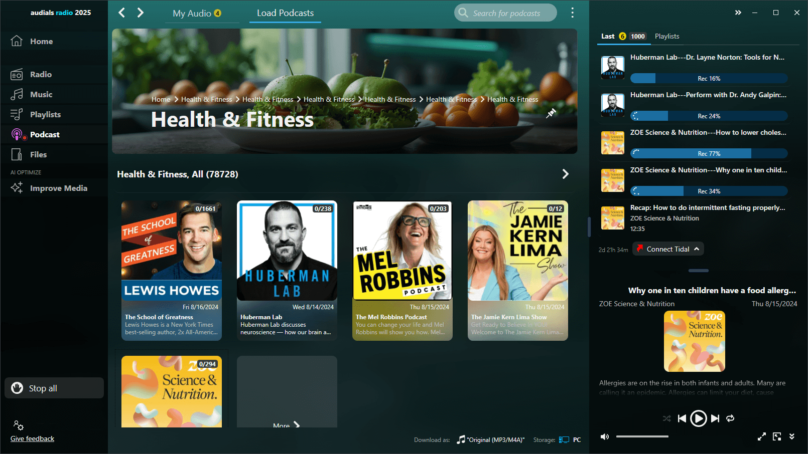 Audials Radio 2025 - Load podcast