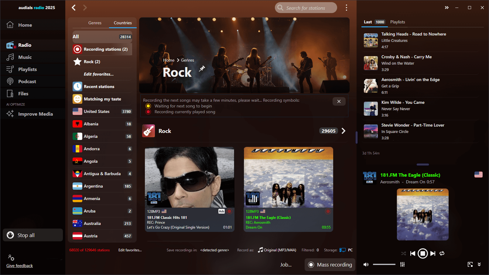 Audials Radio 2025 - Radio countries