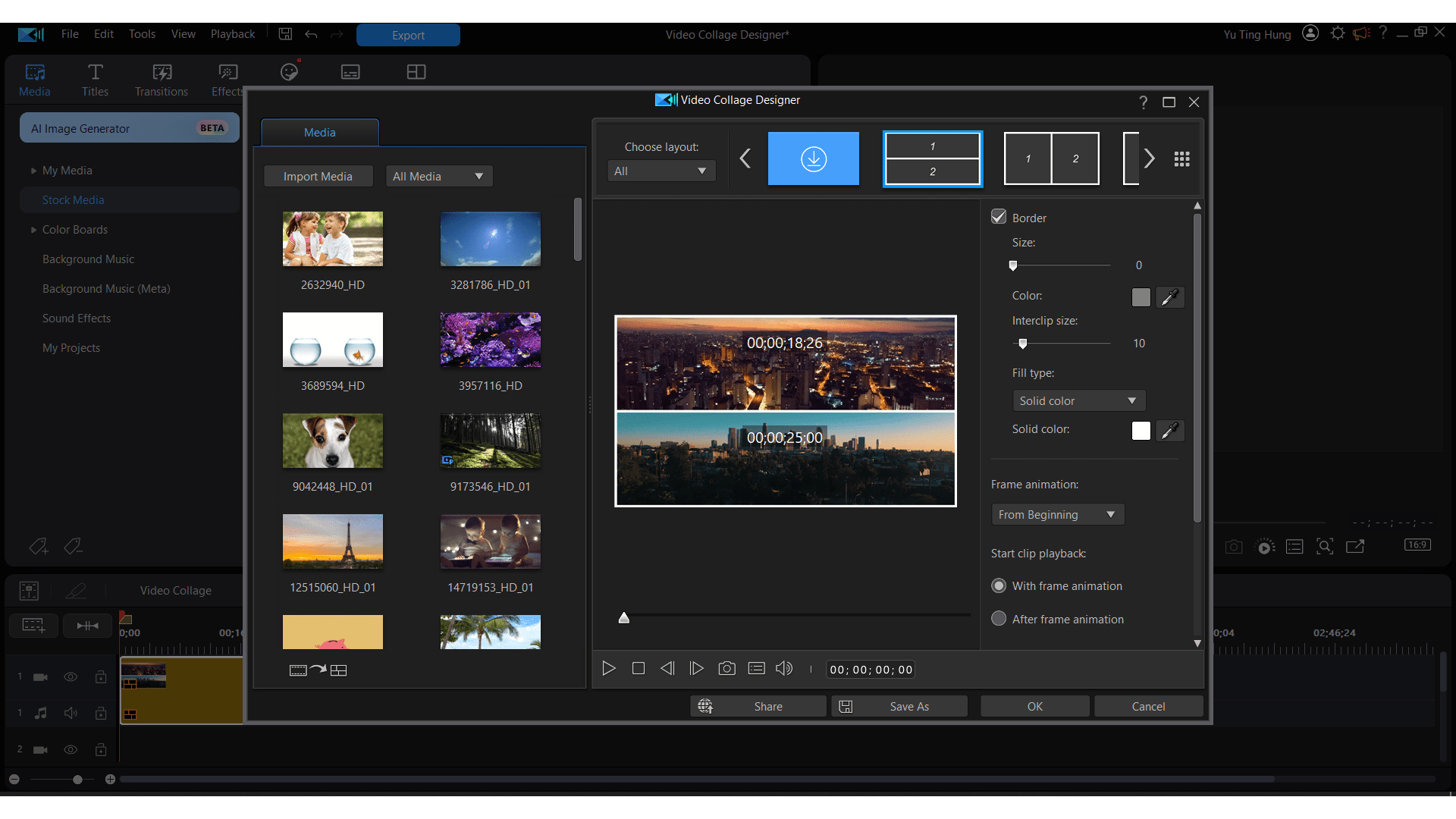Cyberlink PowerDirector 2024 Ultra - Collage designer