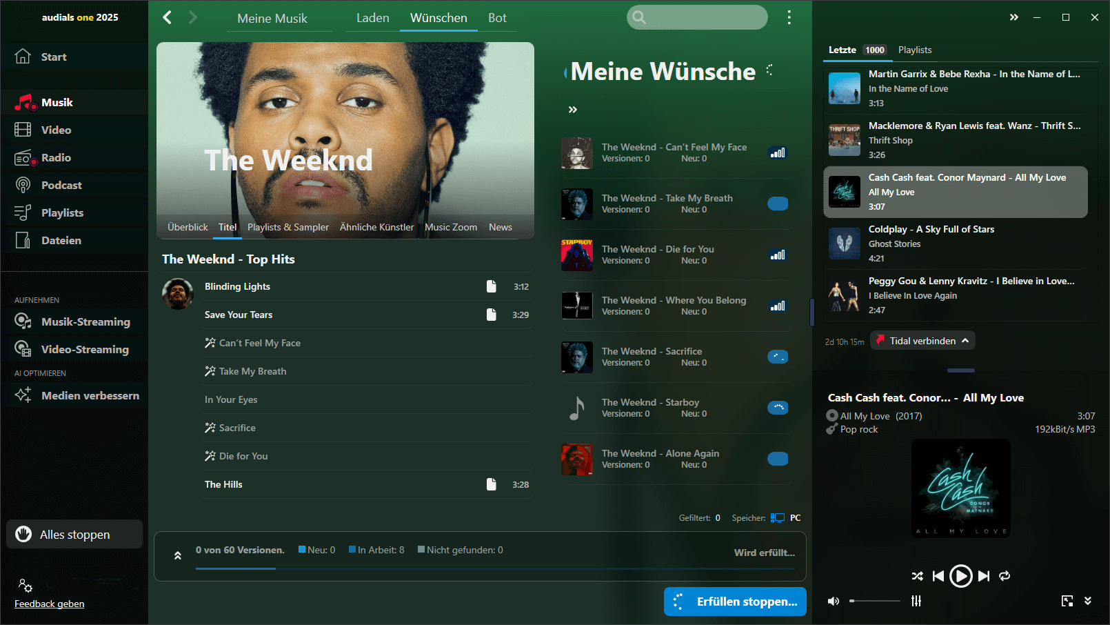 Audials One 2025 - Wünsche 