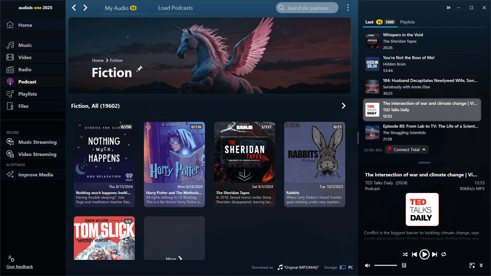 Audials One 2025 - Load podcasts