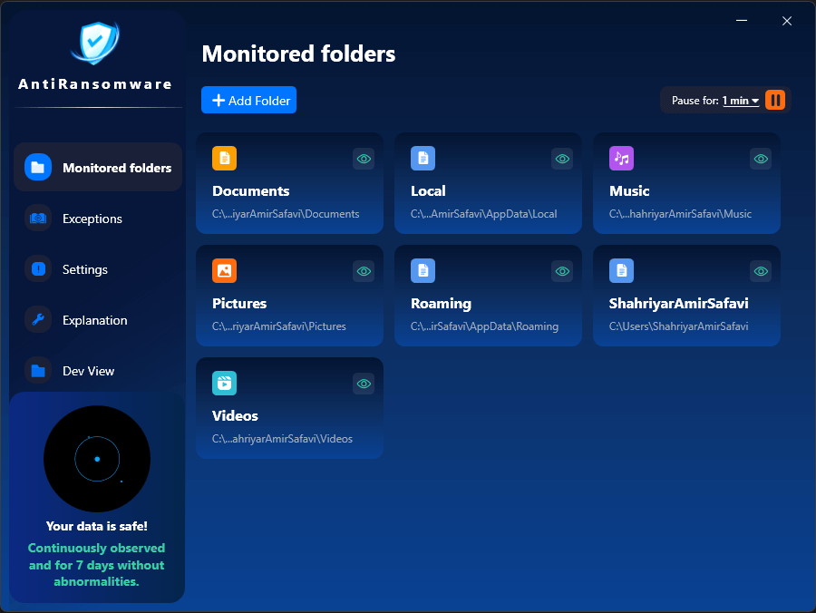 AntiRansomware 2025 - Folders