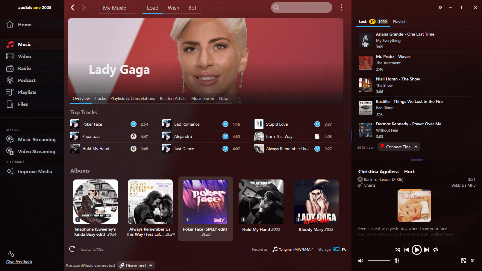 Audials One Ultra 2025 - Load artist 