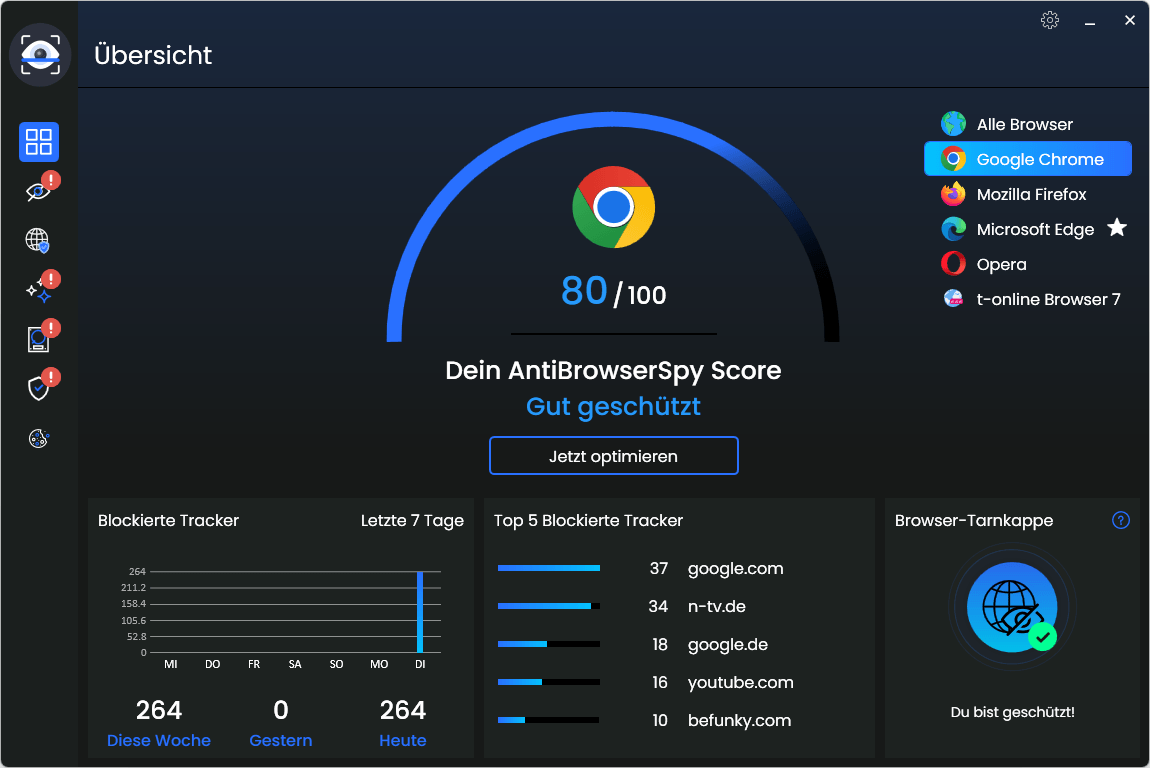 Abelssoft AntiBrowserSpy 2026 - Start